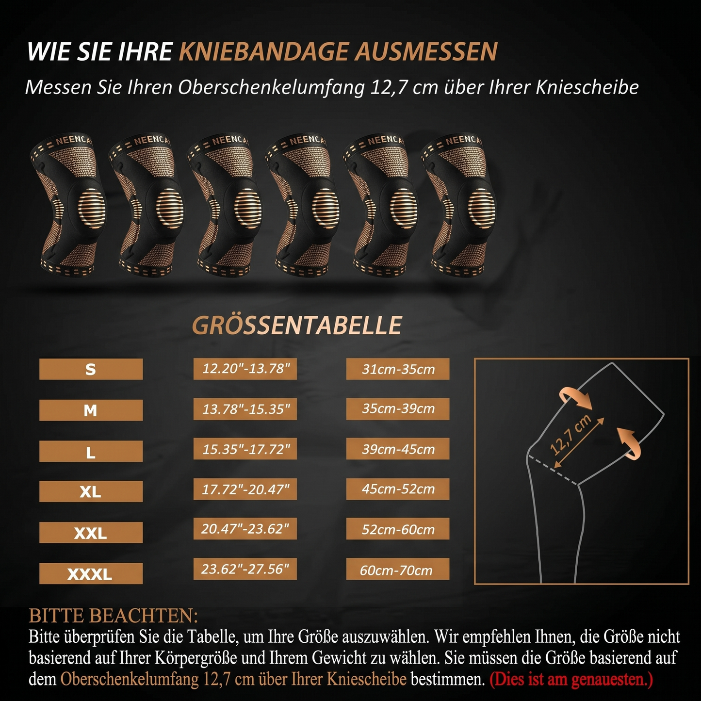 ThermoKnee™️ -Unterstützende Kniebandage mit Kupfer-Technologie